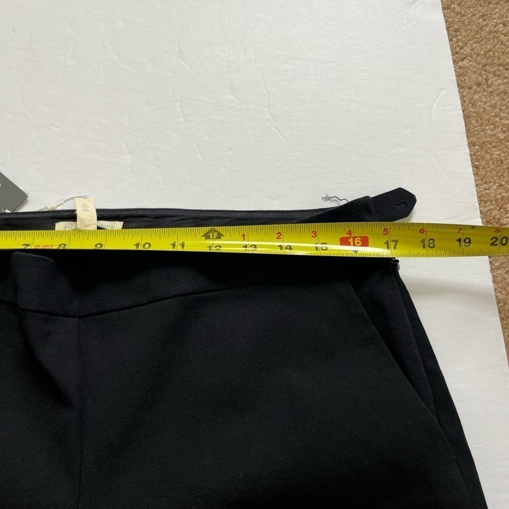 Eileen Fisher Organic Cotton Bistretch Twill Black Pants Sz M New with Flaw - Picture 6 of 12